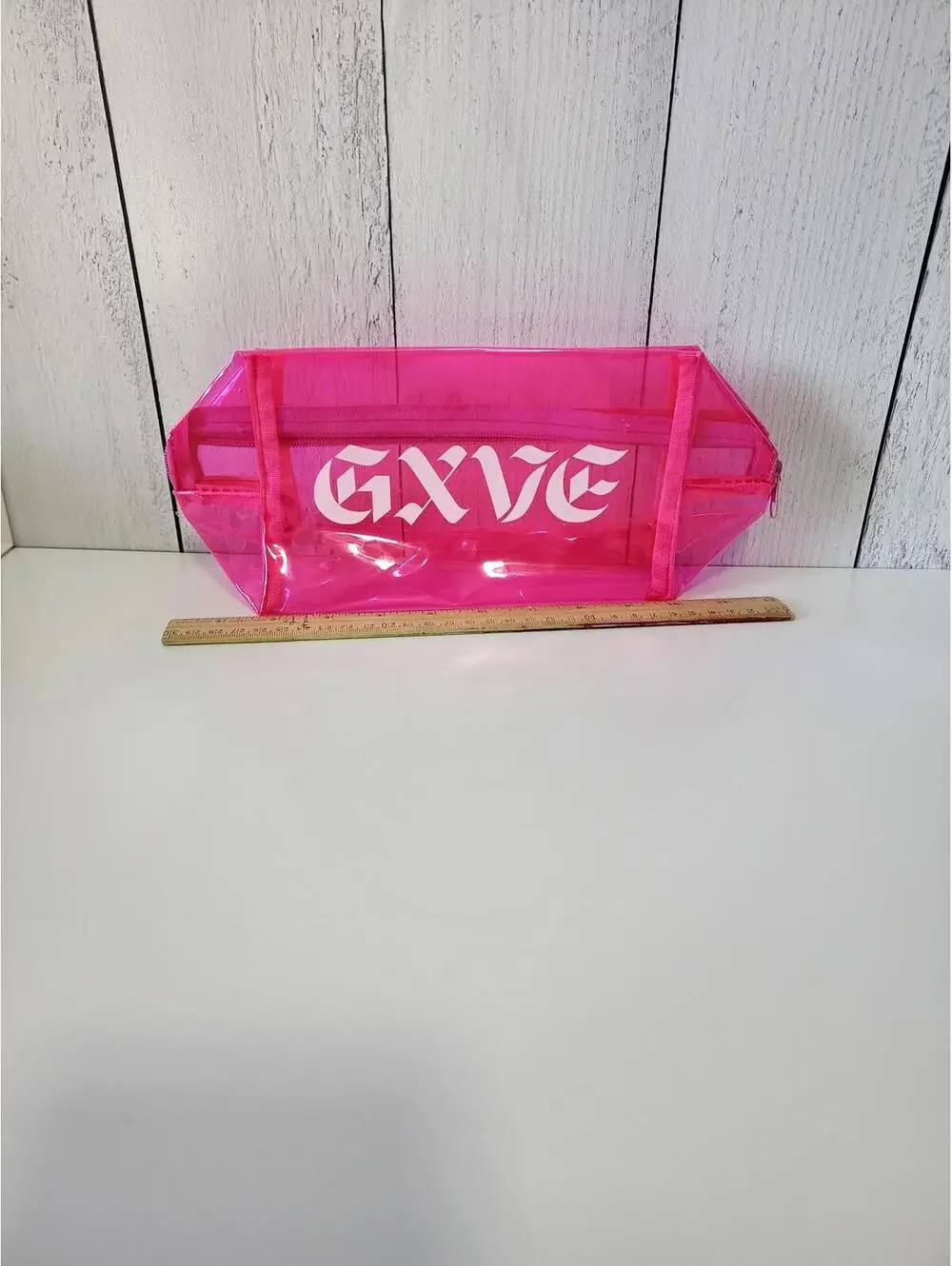 GXVE Beauty Hot Pink Transparent Cosmetic Bag - Gwen Stefani